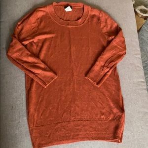 JCrew linen tippy sweater in delicious brown, XXS
